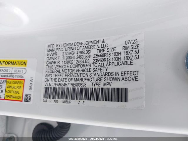 7FARS4H71RE000828 Honda Cr-v Ex-l Awd