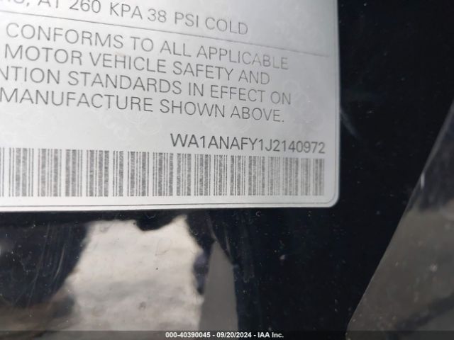 WA1ANAFY1J2140972 Audi Q5 2.0t Premium/2.0t Tech Premium