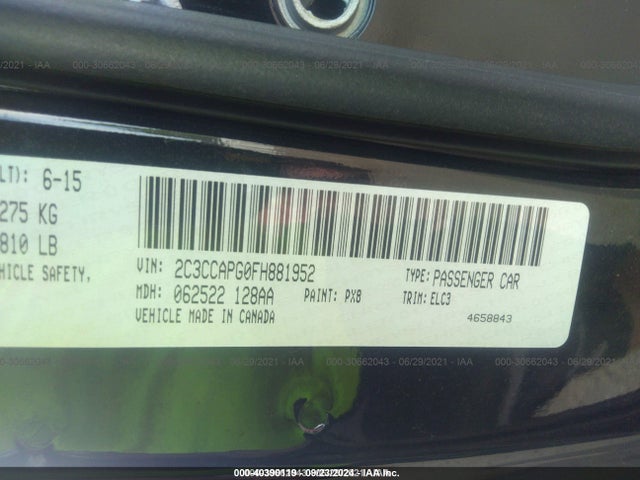 Chrysler 300c Platinum 2015 2C3CCAPG0FH881952 Image 9