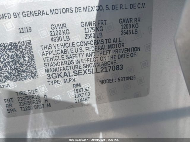 3GKALSEX5LL217083 GMC Terrain Denali