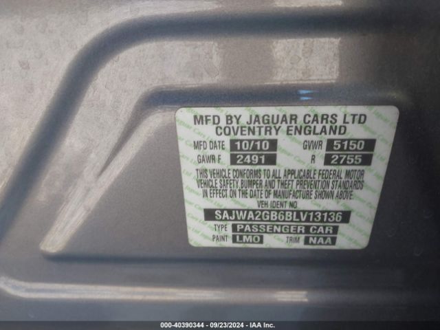 2011 JAGUAR XJ SAJWA2GB6BLV13136 Photo 8