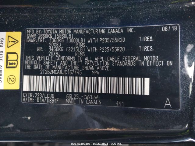 2T2BZMCA8JC167445 Lexus Rx 350 F Sport