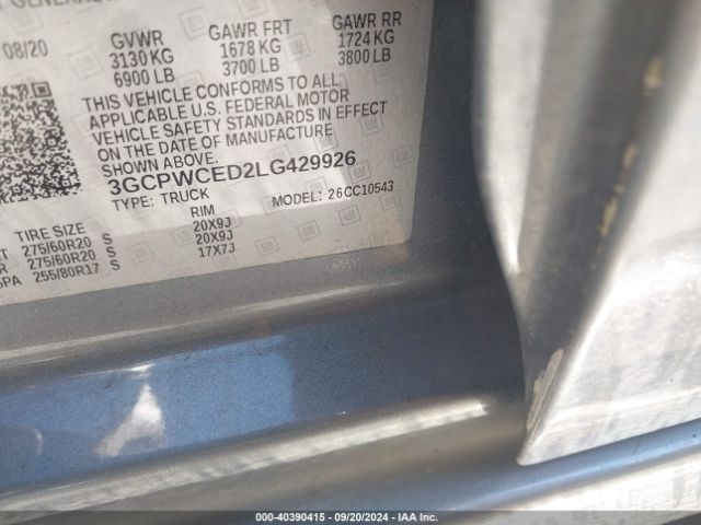 3GCPWCED2LG429926 Chevrolet Silverado 1500 2wd  Short Bed Lt
