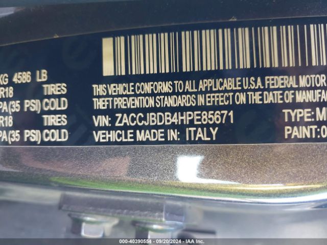 ZACCJBDB4HPE85671 Jeep Renegade Limited 4x4