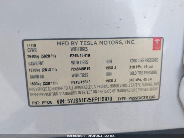 5YJSA1E25FF115970 Tesla Model S 70d/85d/p85d