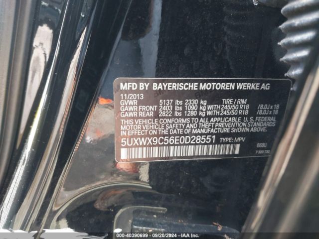 5UXWX9C56E0D28551 BMW X3 Xdrive28i