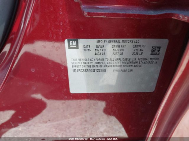 1G1RC6S59GU122698 Chevrolet VOLT LT