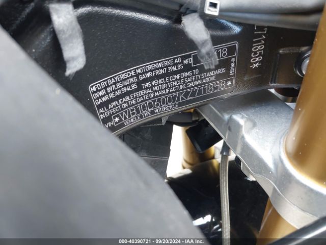 2019 BMW S 1000 WB10D6007KZ711858 Photo 9