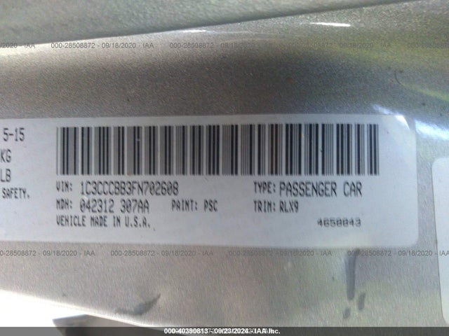 Chrysler 200 S 2015 1C3CCCBB3FN702608 Image 9