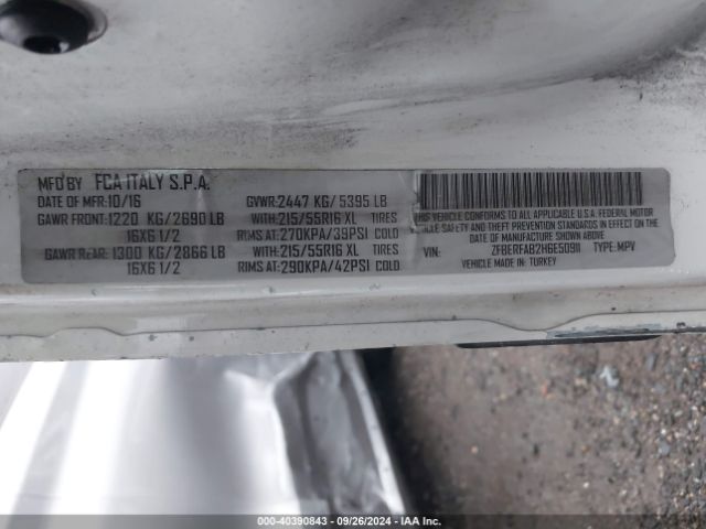 ZFBERFAB2H6E50911 RAM Promaster City Tradesman