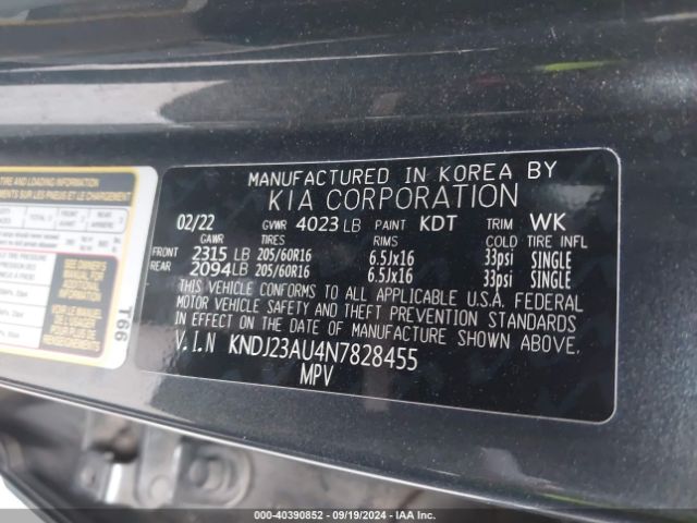 KNDJ23AU4N7828455 KIA SOUL LX
