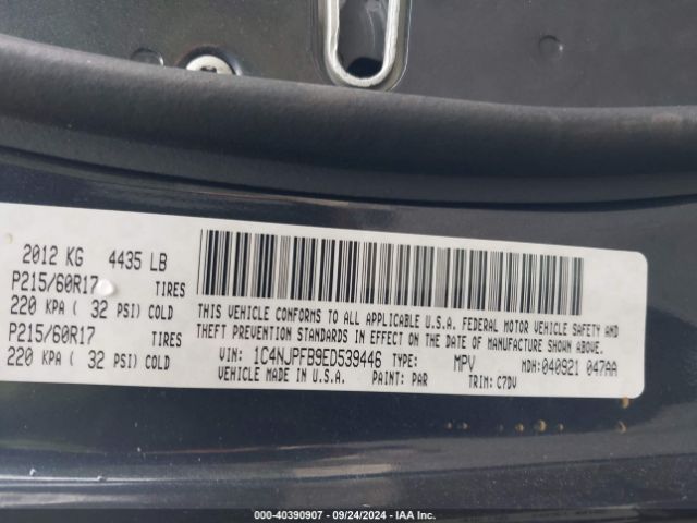 1C4NJPFB9ED539446 Jeep Patriot Latitude