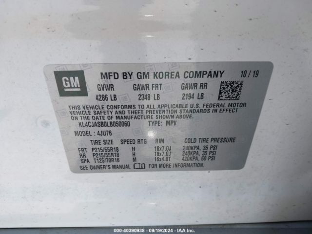 KL4CJASB0LB050060 Buick Encore Fwd Preferred