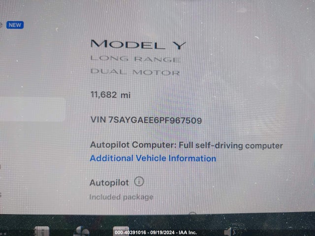 2023 TESLA MODEL Y 7SAYGAEE6PF967509 Photo 6