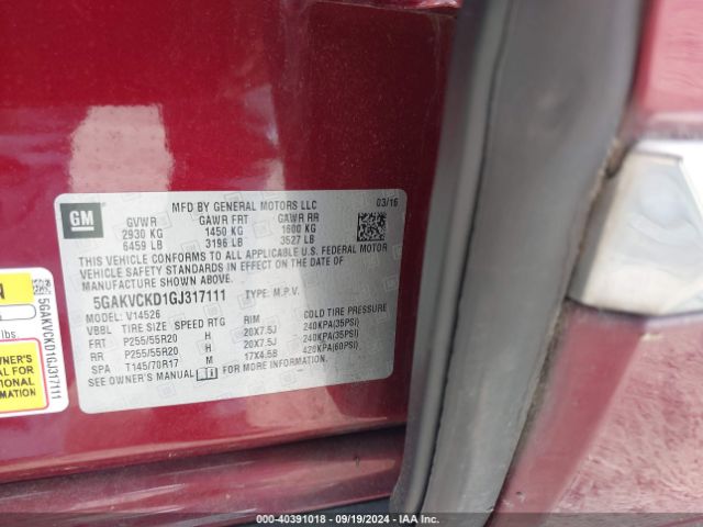 5GAKVCKD1GJ317111 Buick Enclave Premium