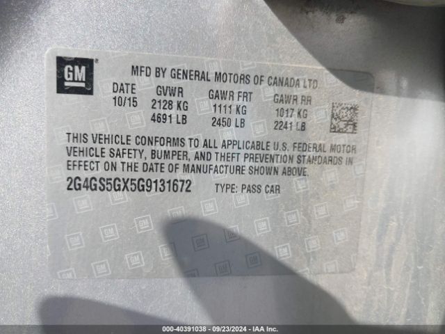 2G4GS5GX5G9131672 Buick Regal Turbo Premium Ii