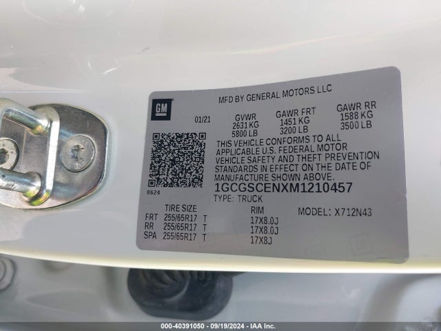 1GCGSCENXM1210457 Chevrolet Colorado 2wd  Short Box Lt