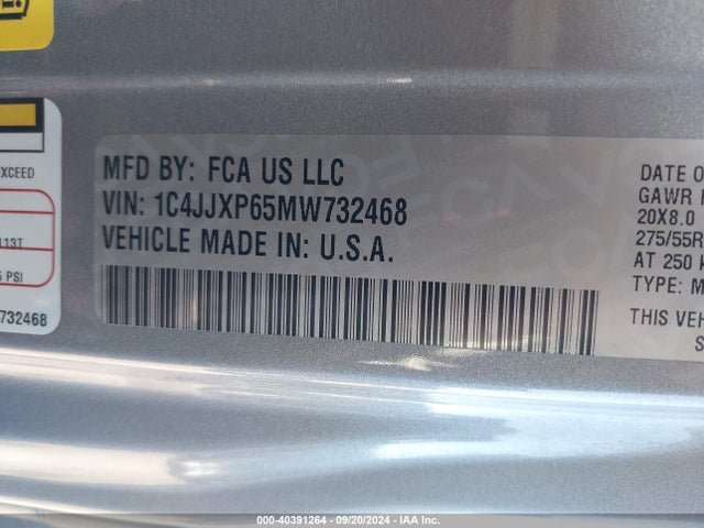 1C4JJXP65MW732468 Jeep Wrangler 4xe Unlimited Sahara 4x4