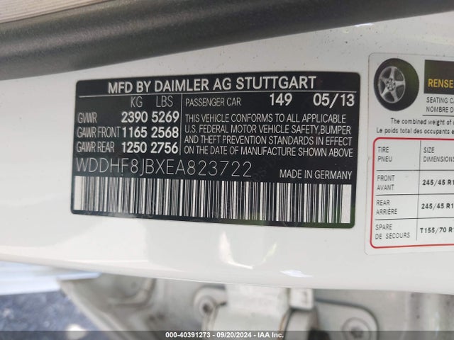 WDDHF8JBXEA823722 Mercedes-Benz E 350 4matic/e 350 Sport