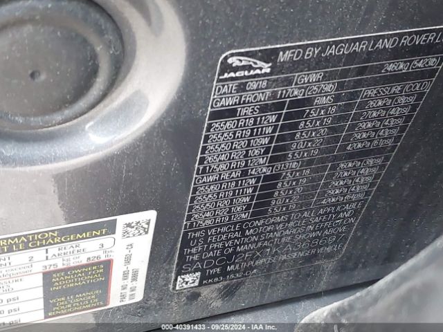 SADCJ2FX1KA368697 Jaguar F-pace 25t Premium