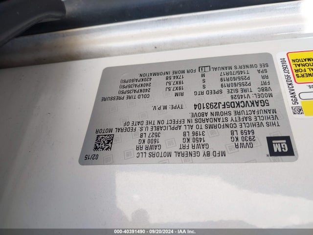 5GAKVCKD5FJ293104 Buick Enclave Premium