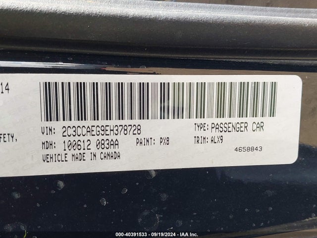 Chrysler 300C 2014 2C3CCAEG9EH378728 Image 9