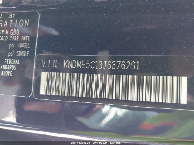 KNDME5C13J6376291 KIA Sedona Sx Limited