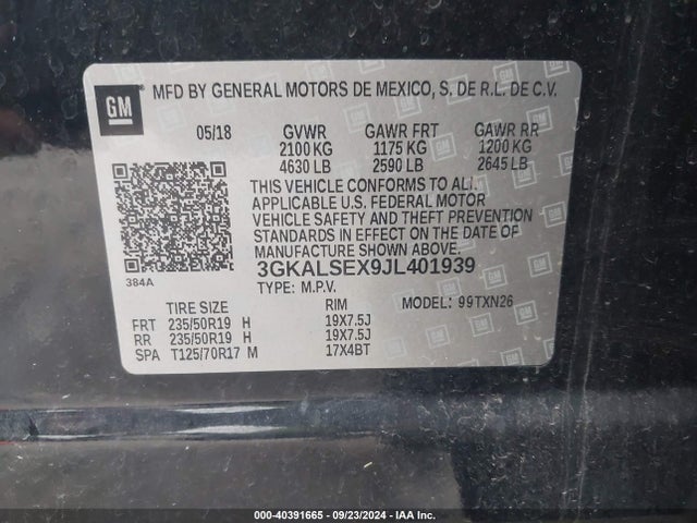 3GKALSEX9JL401939 GMC Terrain Denali