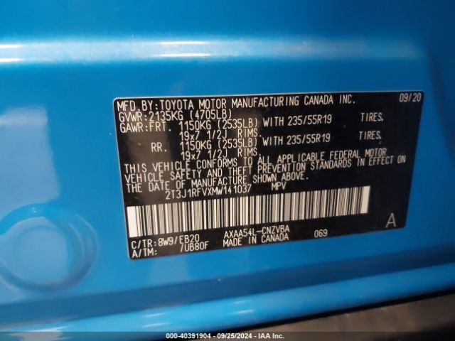 2T3J1RFVXMW141037 Toyota Rav4 Adventure