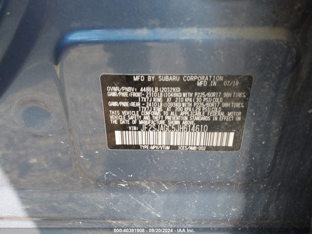Subaru Forester 2.5i Premium 2018 JF2SJAGC5JH614610 Image 9