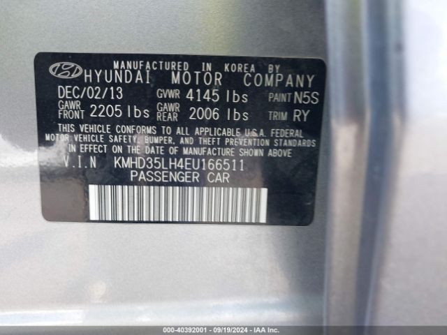 KMHD35LH4EU166511 Hyundai ELANTRA GT