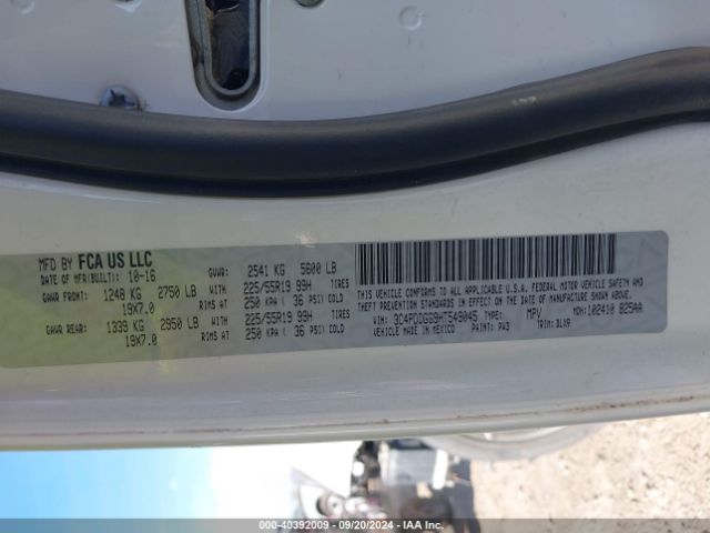 3C4PDDGG9HT549045 Dodge Journey Crossroad Plus Awd