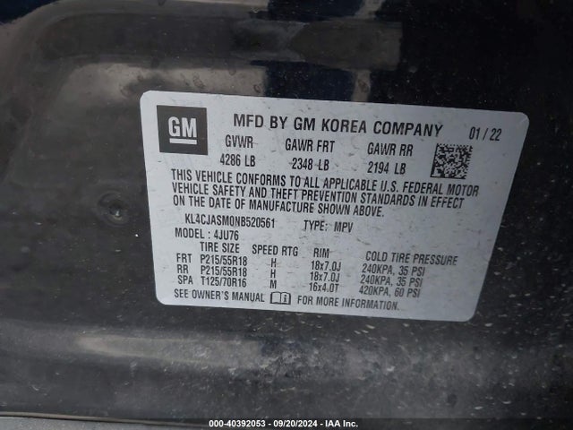Buick Encore Fwd Preferred 2022 KL4CJASM0NB520561 Image 9