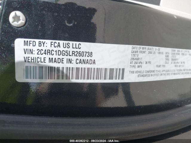 2C4RC1DG5LR260738 Chrysler Voyager Lxi