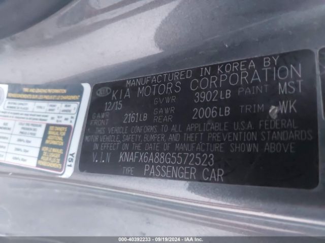KNAFX6A88G5572523 KIA Forte Koup Ex