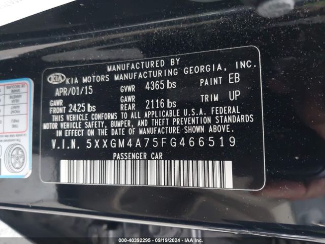 5XXGM4A75FG466519 KIA Optima Lx