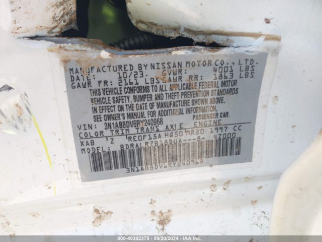 3N1AB8DV6RY240968 Nissan Sentra Sr Xtronic Cvt