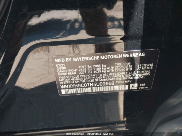 WBXYH9C07N5U09668 BMW X2 Sdrive28i