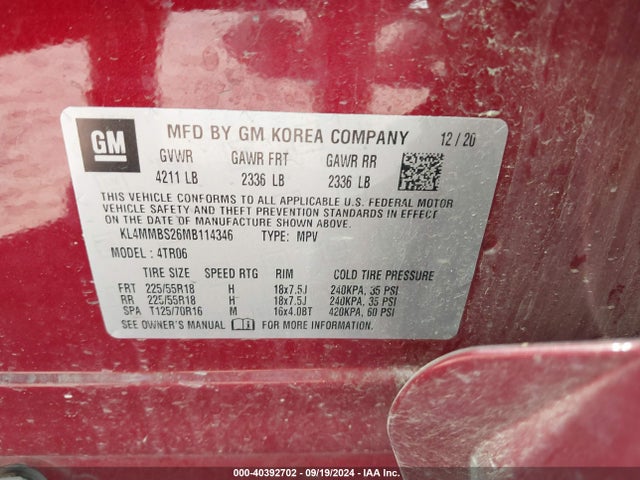 KL4MMBS26MB114346 Buick Encore Gx Fwd Preferred