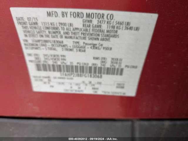1FAHP2J88FG183068 Ford Taurus Limited