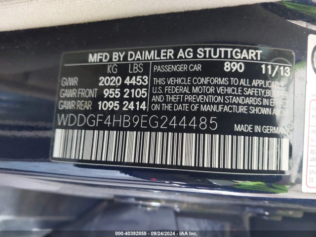 WDDGF4HB9EG244485 Mercedes-Benz C 250 Luxury/sport