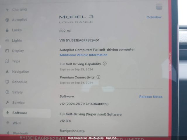 5YJ3E1EA6RF829451 Tesla Model 3 Rear-wheel Drive
