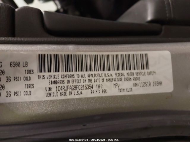 1C4RJFAG9FC215354 Jeep Grand Cherokee Altitude