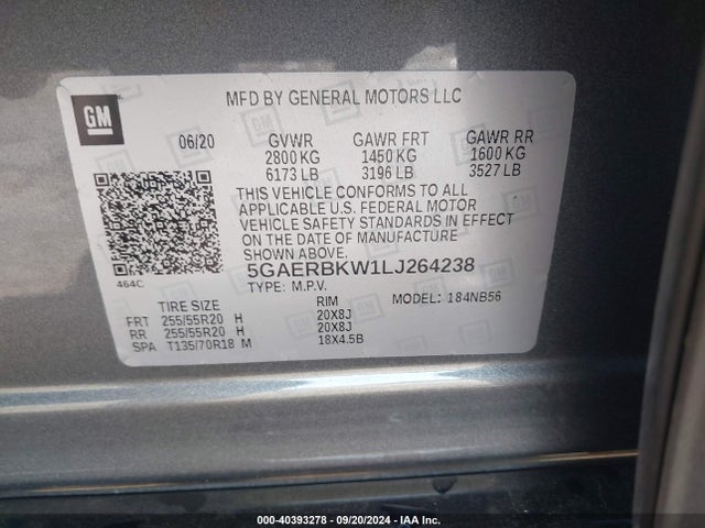 5GAERBKW1LJ264238 Buick Enclave Fwd Essence