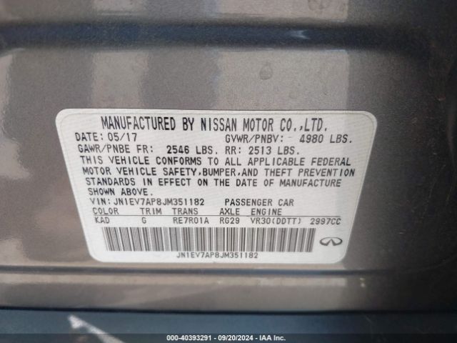 JN1EV7AP8JM351182 Infiniti Q50 3.0t Sport