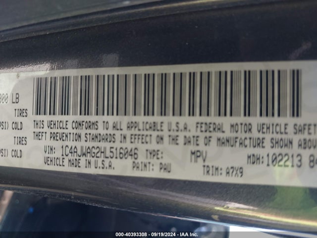 1C4AJWAG2HL516046 Jeep Wrangler Sport 4x4