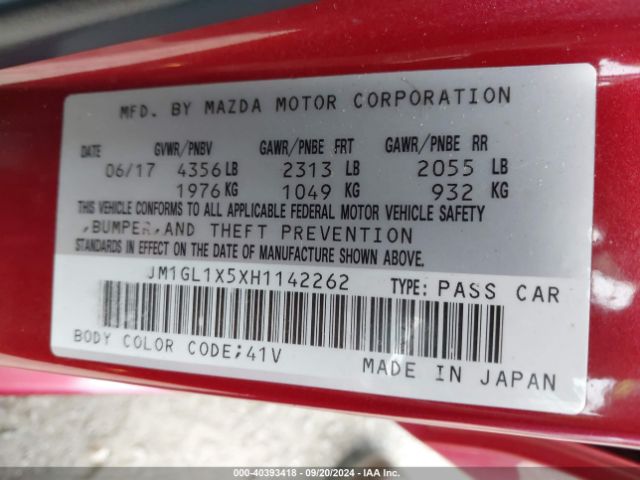 JM1GL1X5XH1142262 Mazda Mazda6 Grand Touring