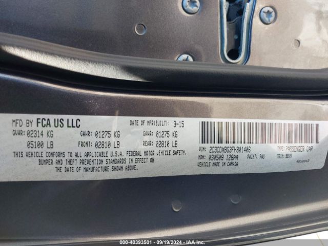2C3CDXBG3FH801406 Dodge Charger Se