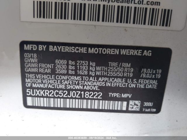 5UXKR2C52J0Z18222 BMW X5 Sdrive35i