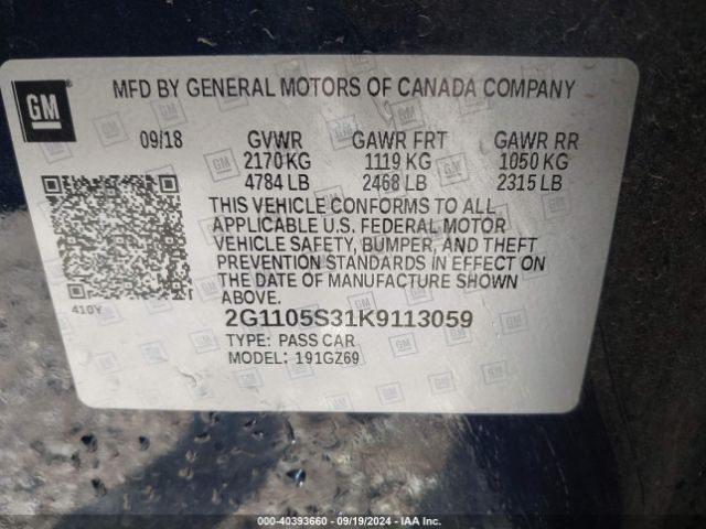 2G1105S31K9113059 Chevrolet Impala Premier